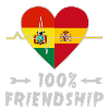 Bolivia and Spain 100% friendship