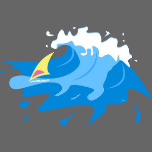 Windsurfing in the wave