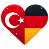 TurkishGerman Heart Flag Unity