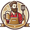 Bärtiger Grill Master Badge Design