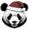 PANDA WITH CHRISTMAS HAT