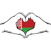 Belarus Flag Hands Heart Shape