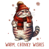 Warm, Chunky Wishes Winter Cat