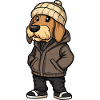 Afghan Hound Dog Stylish