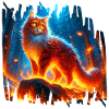 Enchanted Fire Feline