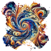 Vibrant Abstract Swirl