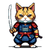 Feline Samurai Warrior