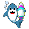 Dolphin Surfer Surfboard