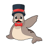 Seal Groom Top Hat Wedding