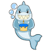 Shark Birthday Candle Cake