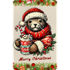 Christmas otter with hot chocolate