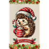 Christmas hedgehogs with hot chocolate