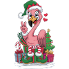 Flamingo Elfe Weihnachten Friedenshand