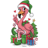 Flamingo Elfe Weihnachten Friedenshand