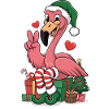 Flamingo Elfe Weihnachten