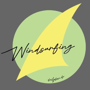 Windsurfing lettering and sails