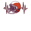 Rugby Footballer Heartbeat Football