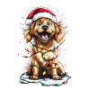 Golden Retriever Chiot Père Noël