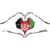 Afghanistan, Flagga, Händer, Hjärta, Form som används