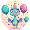 Peacock Bird Birthday Comic