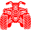 Quad Frontansicht rot