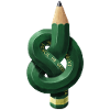 Pencil with knots