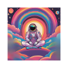 Meditating astronaut