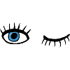 winking eyes