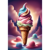 T-Shirt-Design mit schmelzender Eiscreme