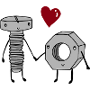Bolt and nut in love