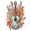 Guitar & Flowers #1