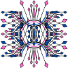 Symmetrical Sparkles Blue Pink