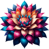 Farbenfrohe Lotusblume Mandala