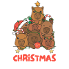 Capybara Weihnachtsbaum frohe Weihnachten