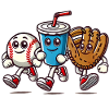Fun Baseball Cartoon Characters