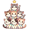 Weihnachtskratzbaum mit Lichtern