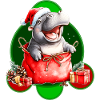 Christmas hippo