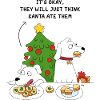 Chiens et biscuits de Noël