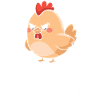 Caution Passive Aggressive Chicken Cartoon