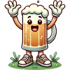 Happy Beer Mug Cartoon Character