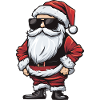 Weihnachtsmann Cool Santa Comic