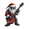 Weihnachtsmann Gitarre Santa