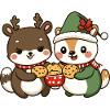 Animals Eating Cookies Christmas Baking