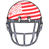 Rugby American Flag Helmet Football