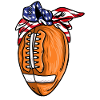 Rugby Drapeau Américain Ruban Football