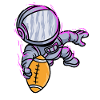 Rugby Footballer Astronaut Football