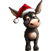 Donkey Santa Claus