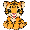 Confident Cartoon Tiger Cub