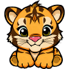 Adorable Cartoon child Tiger