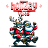 Santa Claus is dancing on xmas Christmas funny